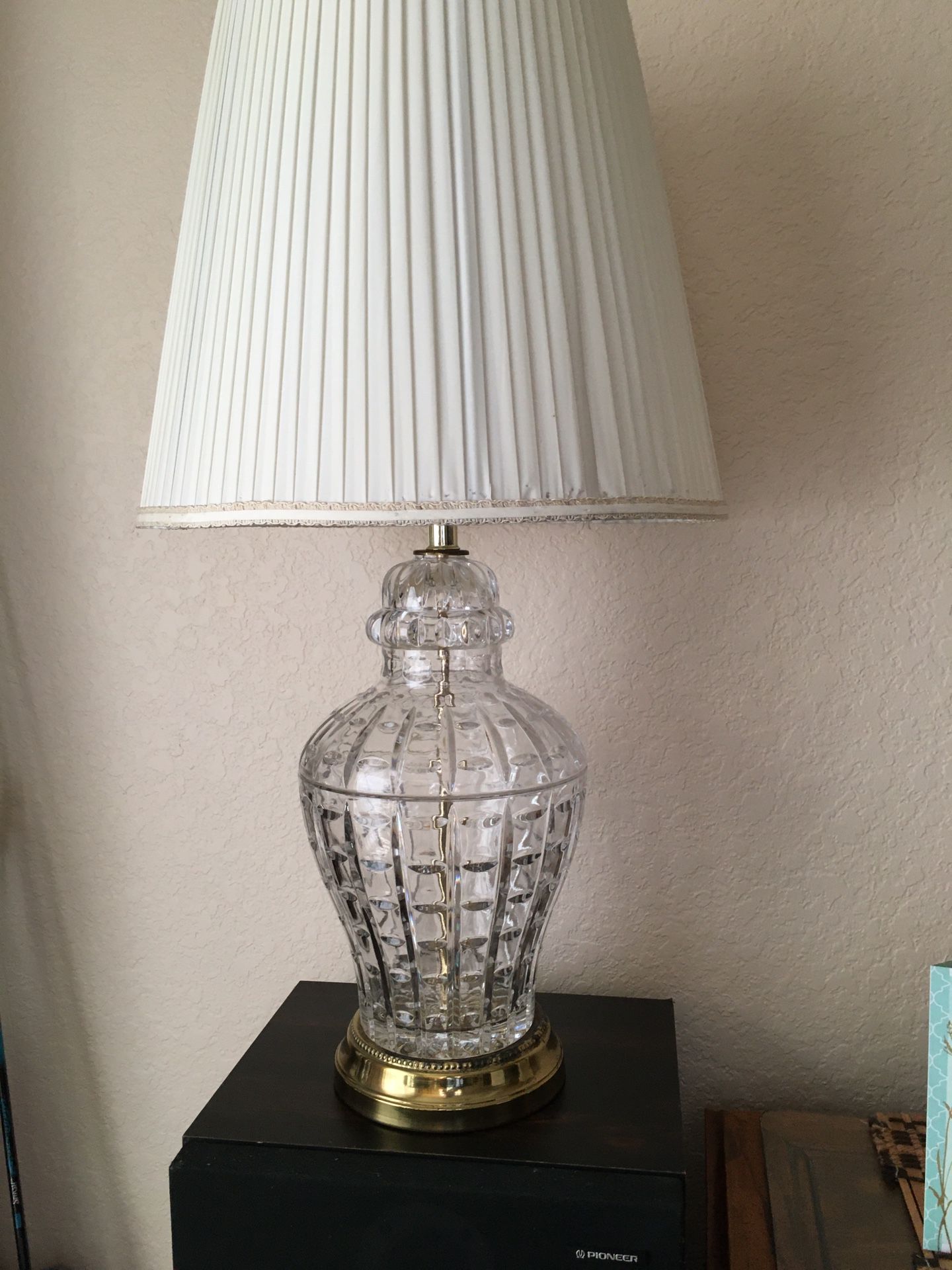 Glass/ Crystal - Heavy , Heavy Vintage Lamps