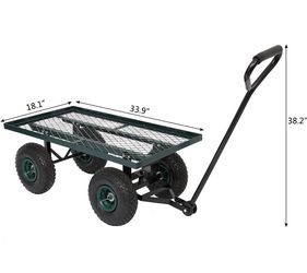 Brand New – Never Used Heavy-Duty Metal Garden Wagon Cart