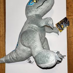 Jurassic World Blue Velociraptor Plush Dinosaur 16 Inches New With Tag