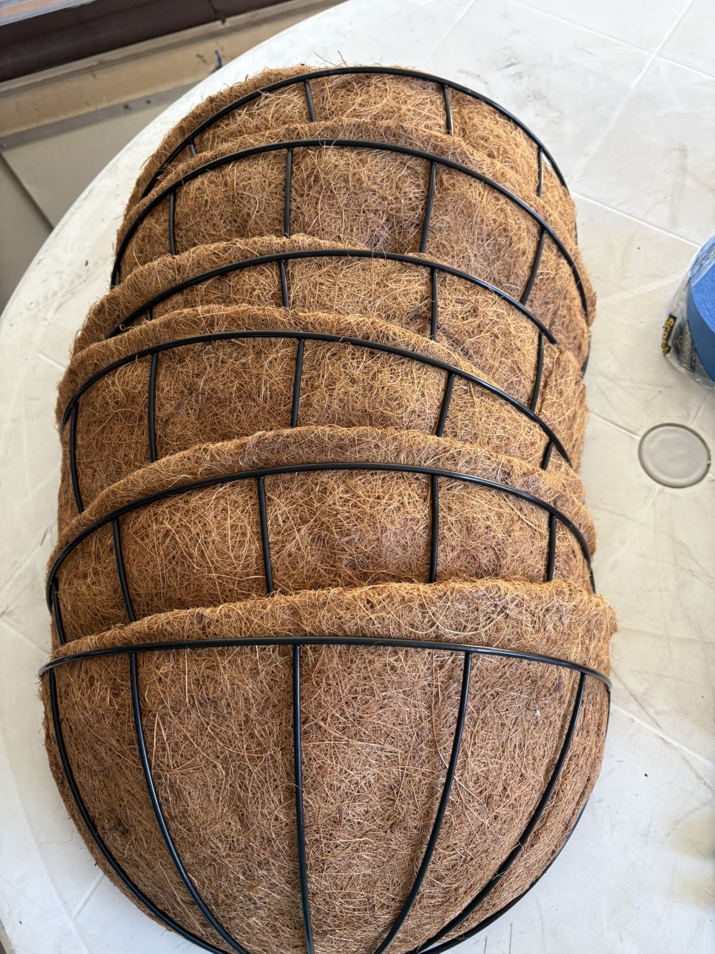 Brand New 6 Piece Half Round Hanging Flower Pot 