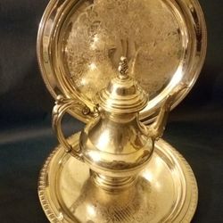 Silver Plated Coffee Pot 2 Trays