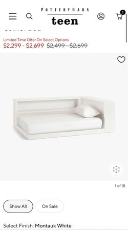 Pottery Barn Costa Bed - queen size + mattress