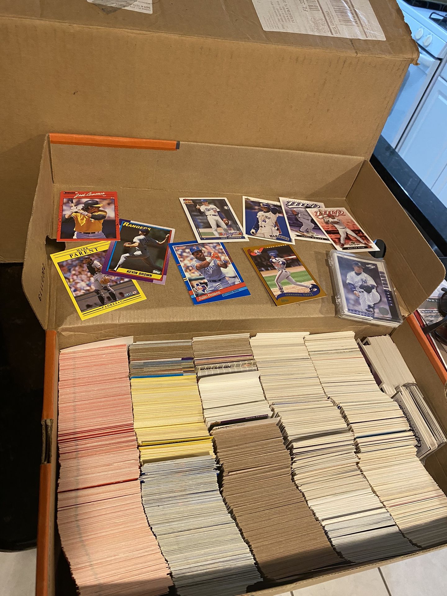 Box Of Random Baseball Cards