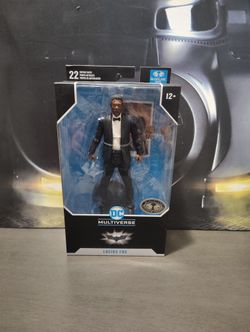Mcfarlane Lucius Fox Red Platinum Figure.