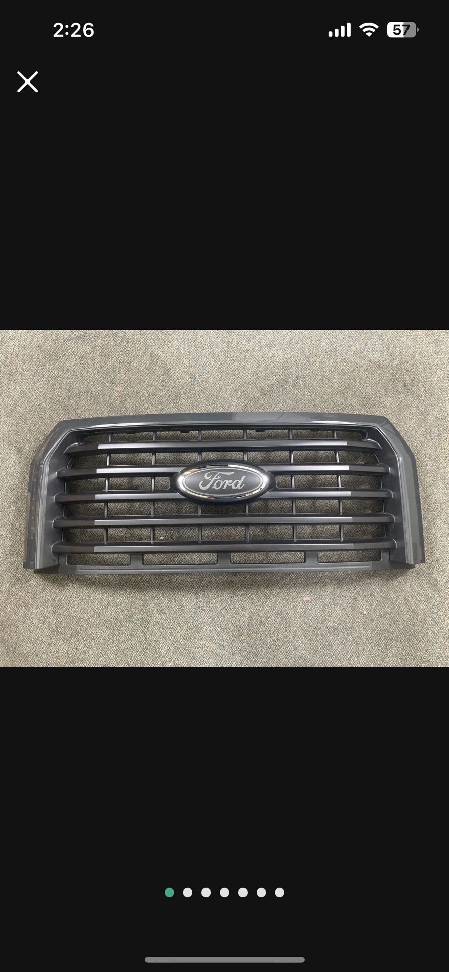 OEM 2015-2017 Ford F150 XLT Factory Front Grille RealSteel W/ Special Emblem