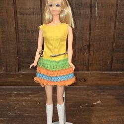 Vintage 70s Barbie Talking PJ Barbie in Loop Scoop Dress with Boots