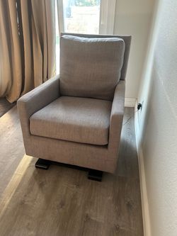 Grey Glider Accent Chair