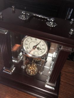 Beautiful Antique Mahogany Wallace Silversmiths Clock