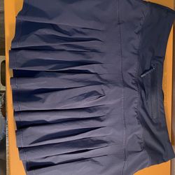 Lululemon Quick Pace Skirt Tennis Running Skirt :Jaded" Navy Size 6