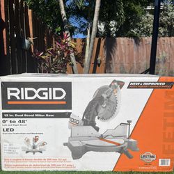 RIDGID 15 Amp Corded 12 inch Dual Bevel Miter Saw with LED