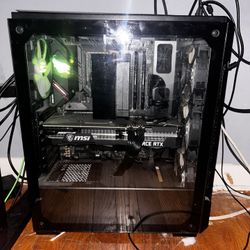 Computer--headphones and desk great price for everything 