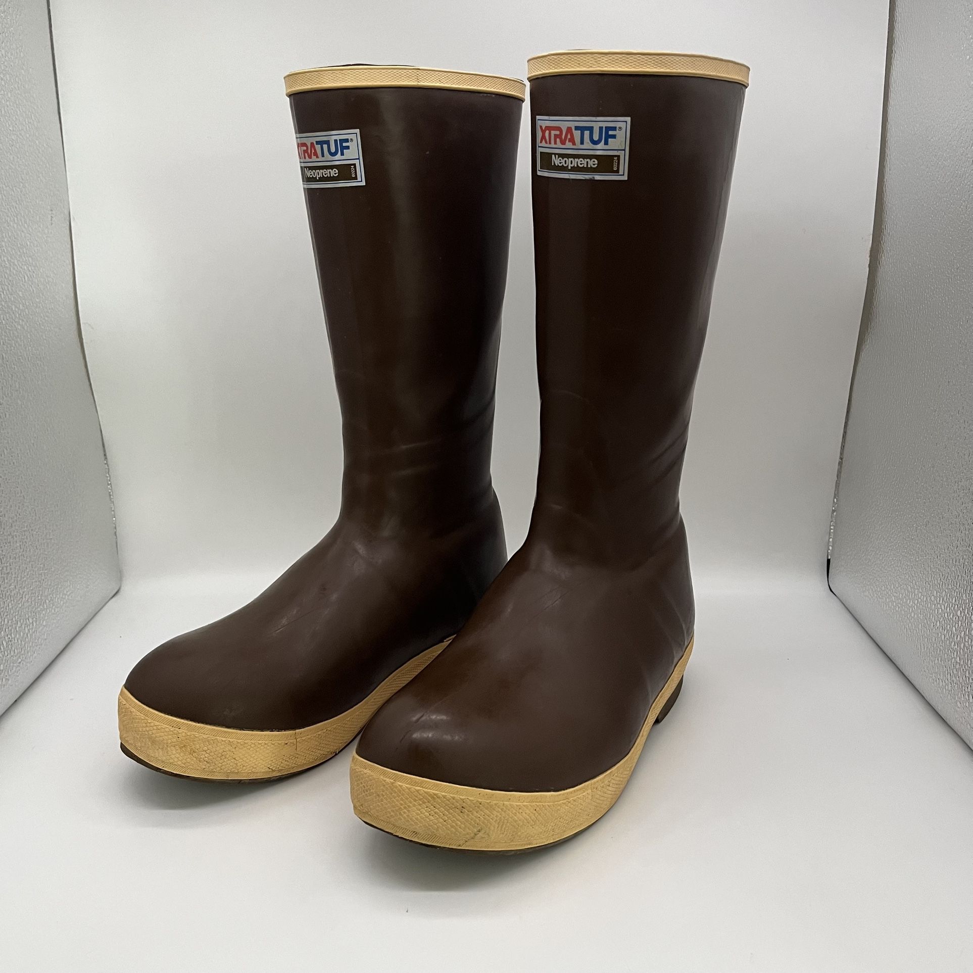 Xtratuf Neoprene 15" Insulate Rubber Boots Brown Mens Size 8