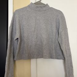 Gray Mock Turtle Neck Sweater