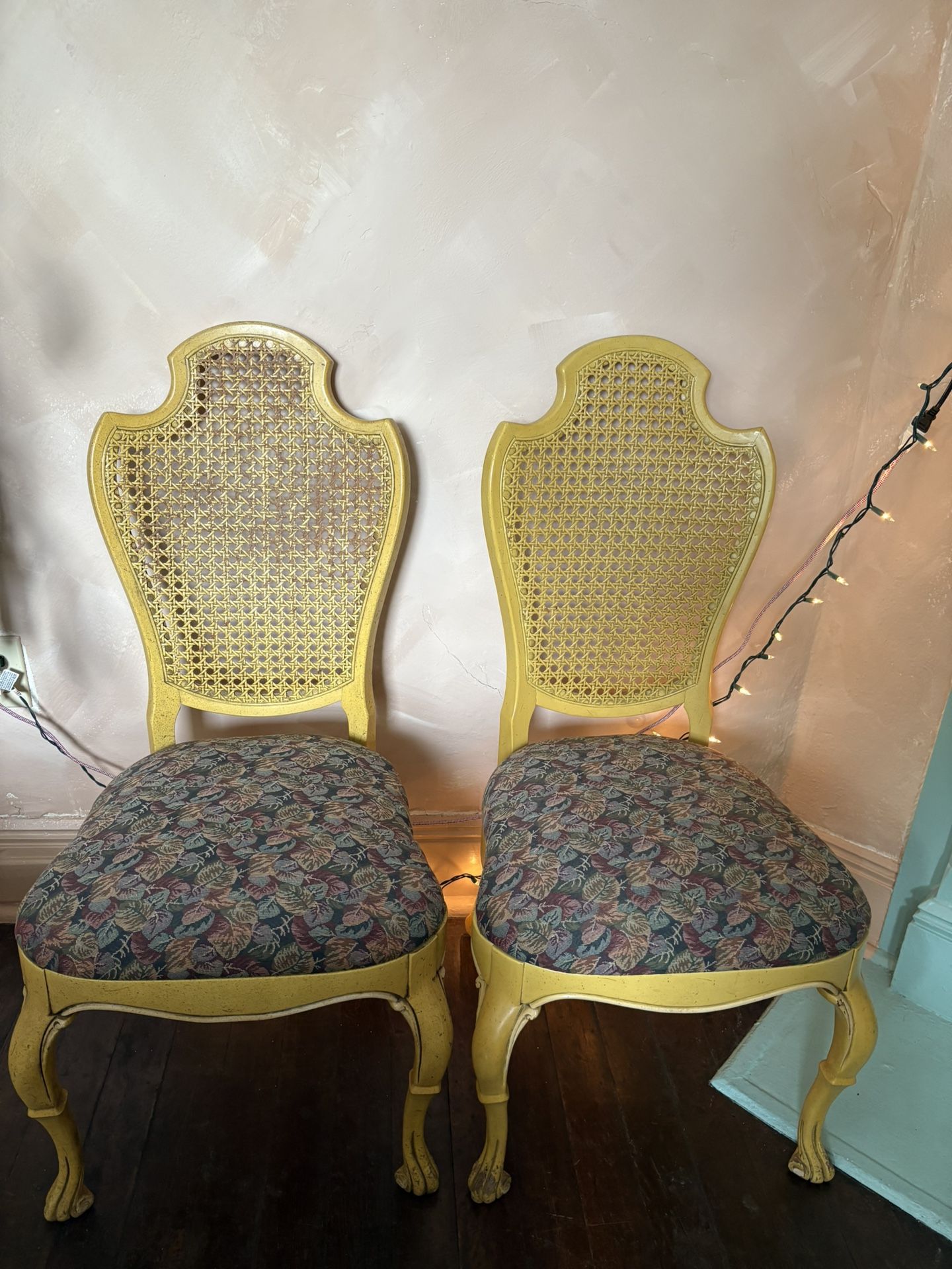Set Of 2 Yellow Chairs