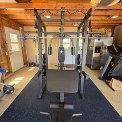 Smith Machine 2001 | Multi-Use Adj Bench | Gym Equipment | Fitness | Squat Rack | Excercise |🔴WEIGHTS AND BARBELL SOLD SEPARATELY 🔴 FREE DELIVERY 🚚