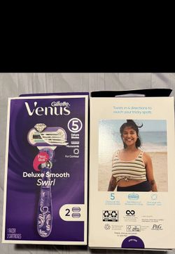 Venus Gillette 5 Blades Deluxe Smooth Swirl 2 Set For $25