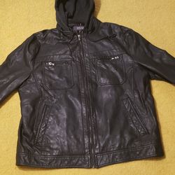 Kenneth Cole Reaction Mens Leather Jacket