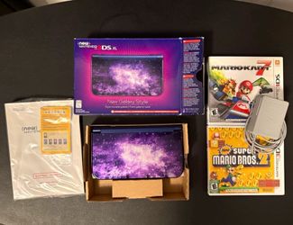 New 3DS XL handheld Galaxy edition Purple