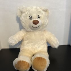 Build a Bear Teddy Bear Stuffed Plush Animal White Cream Original Classic