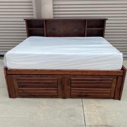 Captain Full Size Bed Frame And Mattress 