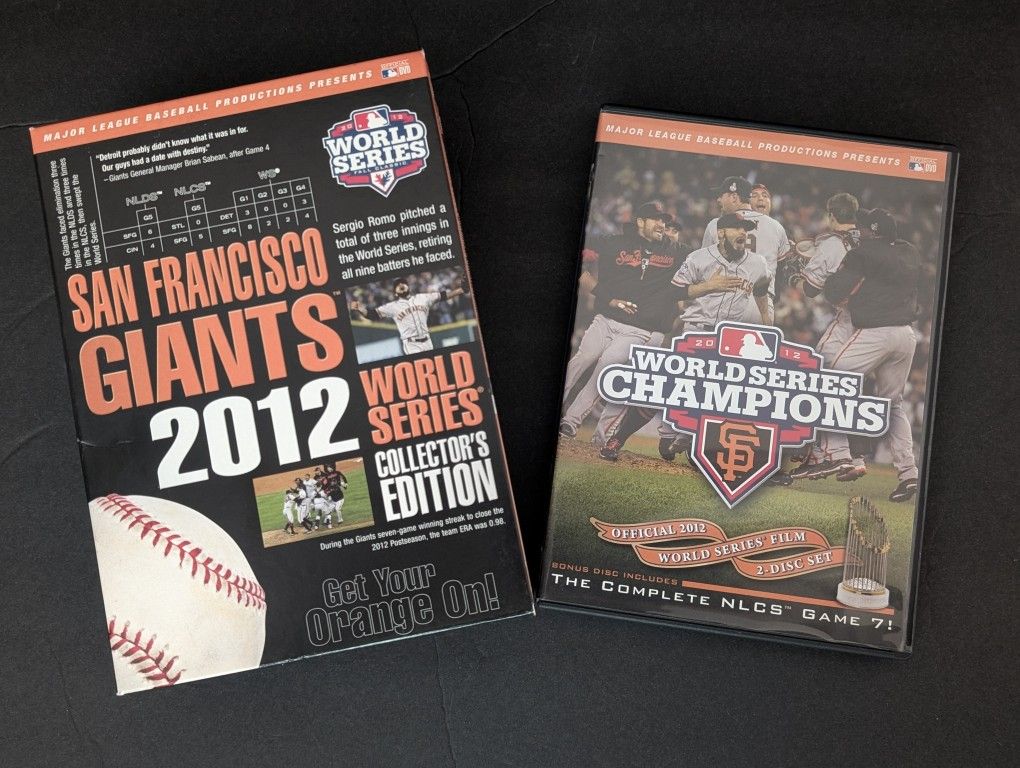 2012 World Series Collectors Edition DVD + 1 Additional DVD - SF Giants