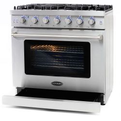 new Open box 36" Professional Style Gas Range