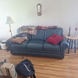 Green Leather Sofa