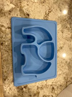 BPA Free Non Slip Baby Silicone Plate Elephant For Kid Todller Children Silicone