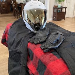 Casco Guantes y Pantalón Para Motocicletas 