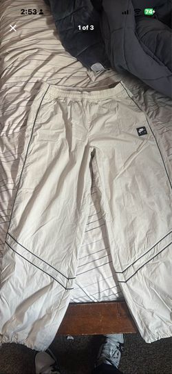 Nike Loose Fit Baggy Track Pants White Medium