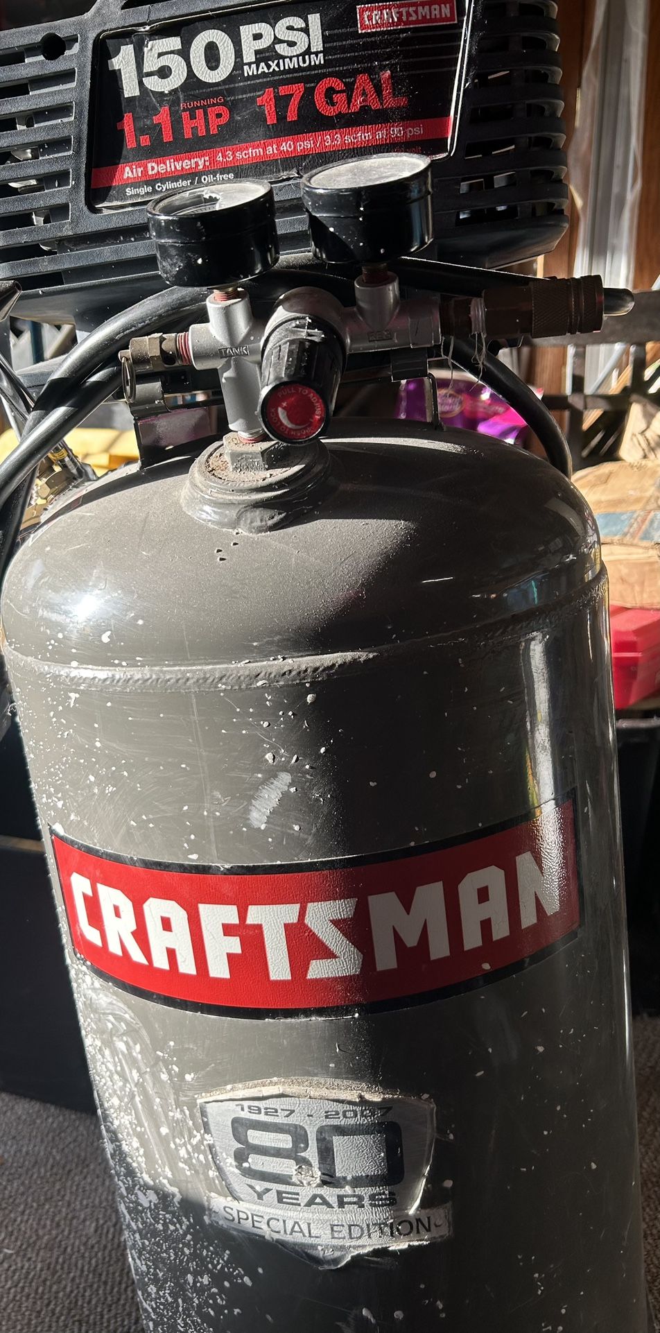 Craftsman 17 Gallon Vertical Air Compressor 80th Anniversary Edition $500 OBO