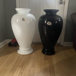 2 Large Pilgrim Glass Vases- Vintage