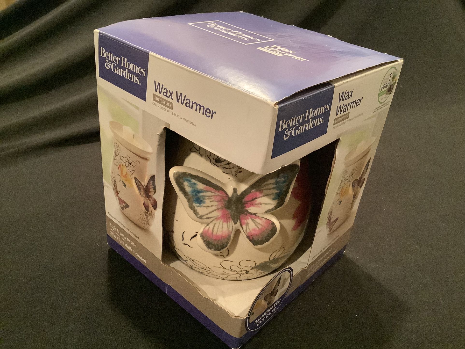 better homes and gardens wax warmer BUTTERFLY NEW IN BOX