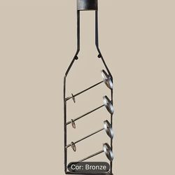 Set of 2 Wall Wine Racks – Bottle Shape Design