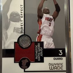 Dwayne Wade Direct Effect Game Worn Jersey Patch Card