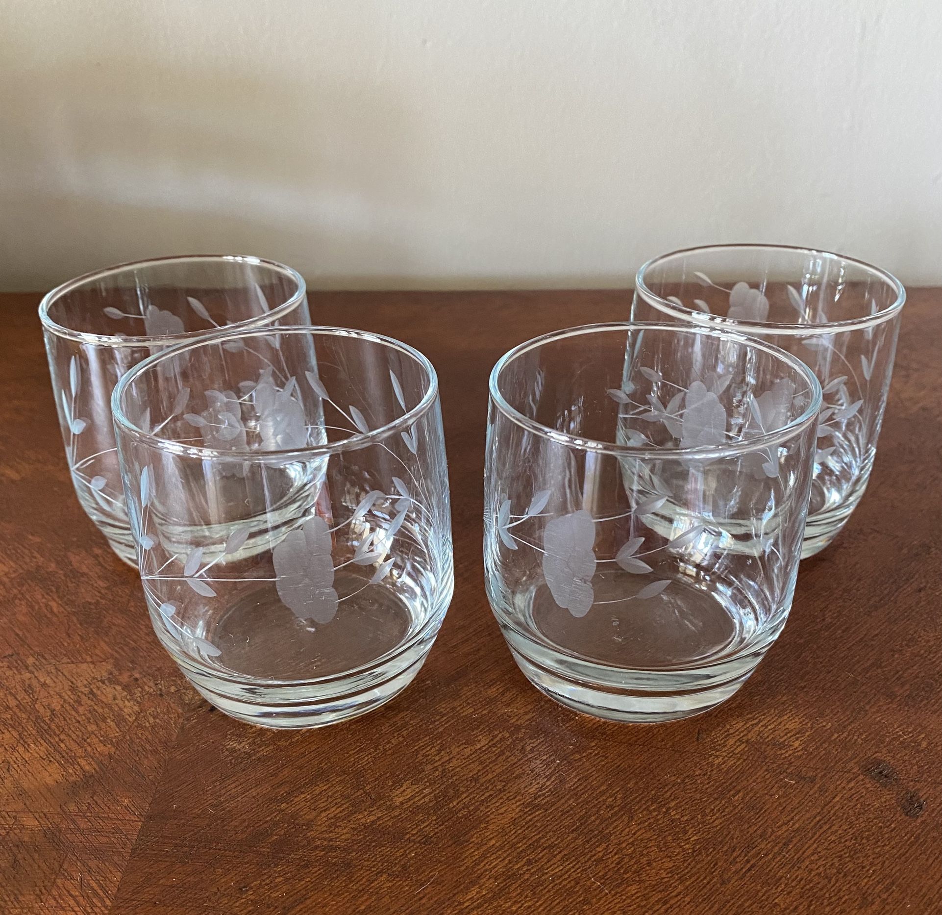 Princess House Old Fashioned Style Crystal Glasses - Set of 4