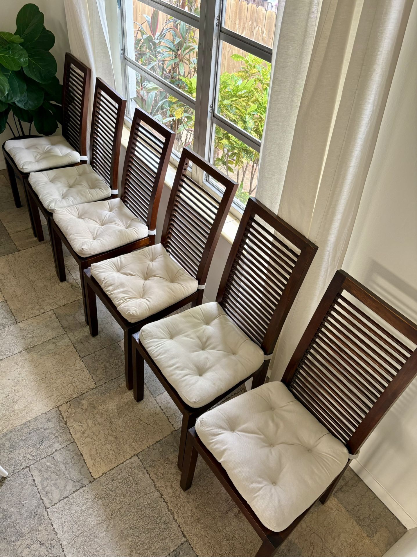 Wooden dining chairs 6