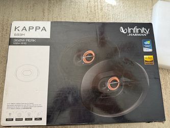 Infinity 693M kappa 6X9 3 way 360 watt speakers in gold and black, not Bose, alpine, JL audio, Jbl, Sonos, Sony, kicker