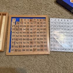 Wooden Puzzle(1-100 Numbers)