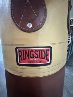 Ringside Heritage Heavy Bag Leather Boxing Punching Bag w/ Chains (Gym Quality)