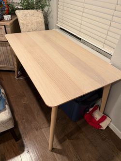Ikea light tan wood table