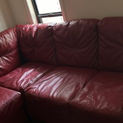 Faux Leather Sectional