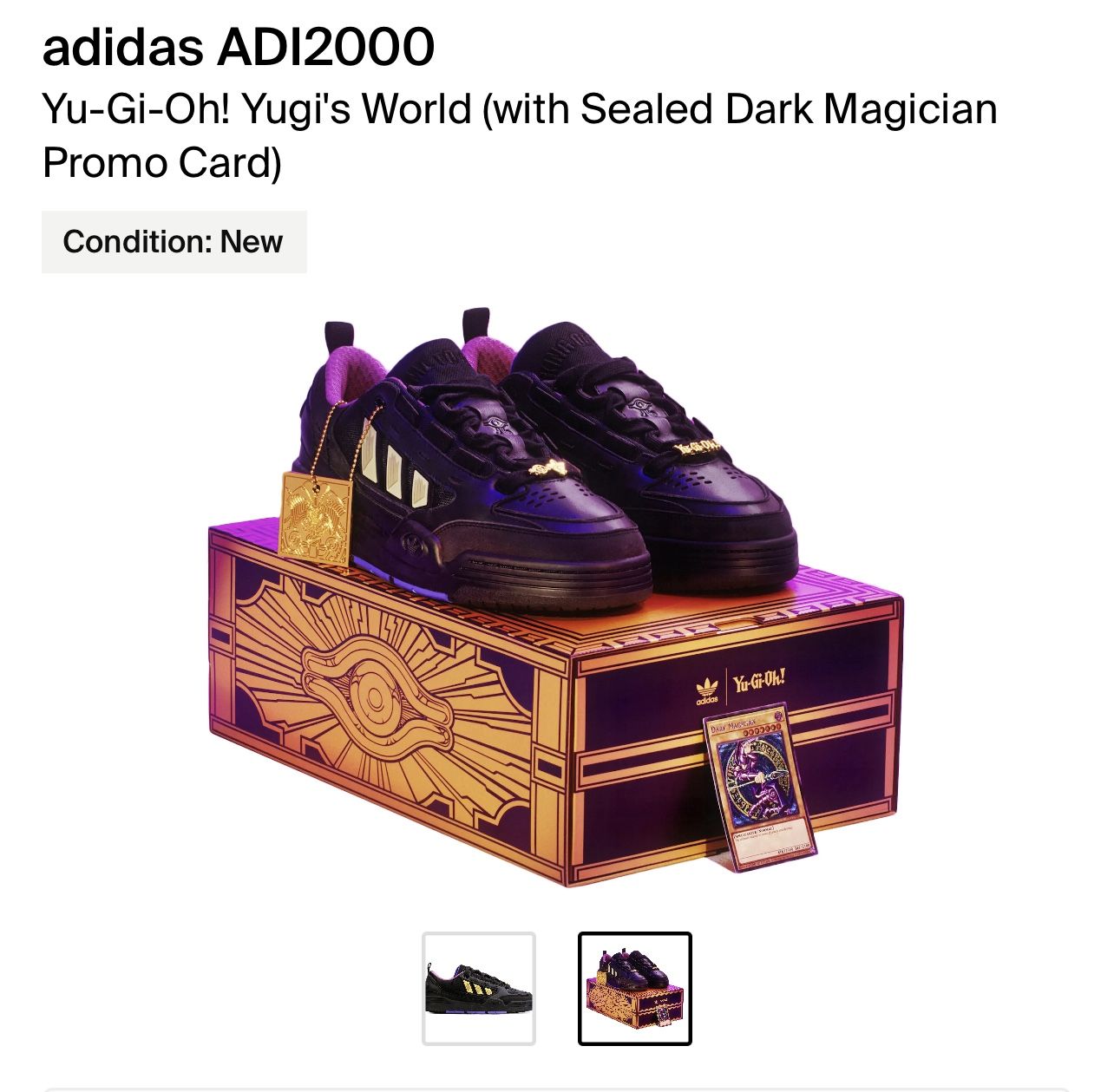 Adidas YuGiOh Dark Magician Card + Adidas ADI2000 Shoes (Sealed card  INCLUDED) - joarbit.com