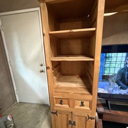 Solid Wood Shelving Units / Bookcases (Set of 2) 