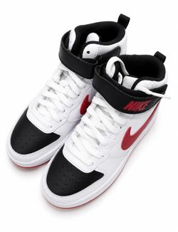 Nike Court Borough Mid 2 (GS) – NEW – Youth Size 4Y – White/Red/Black