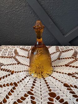 Amber Glass Decorative Bell