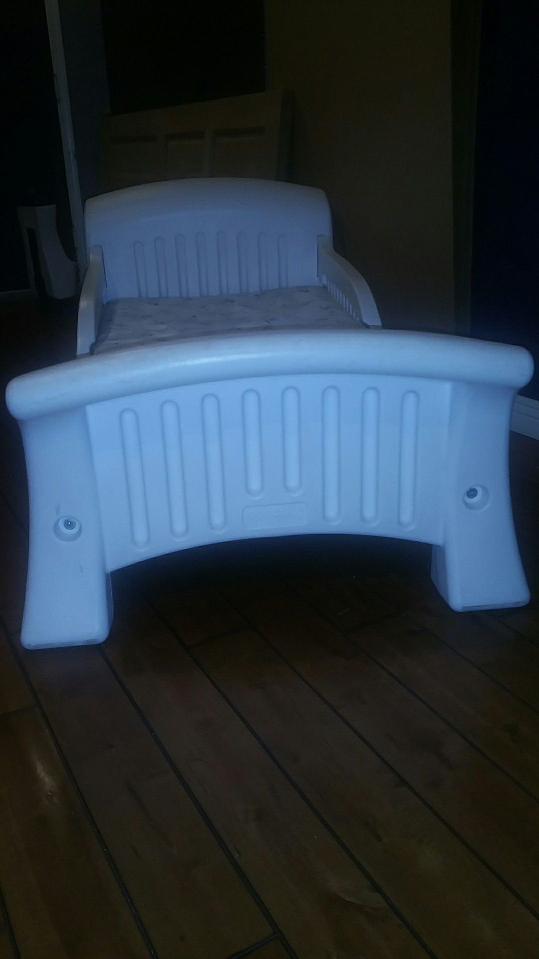 Cosco White Plastic Best Toddler Bed with Mattress