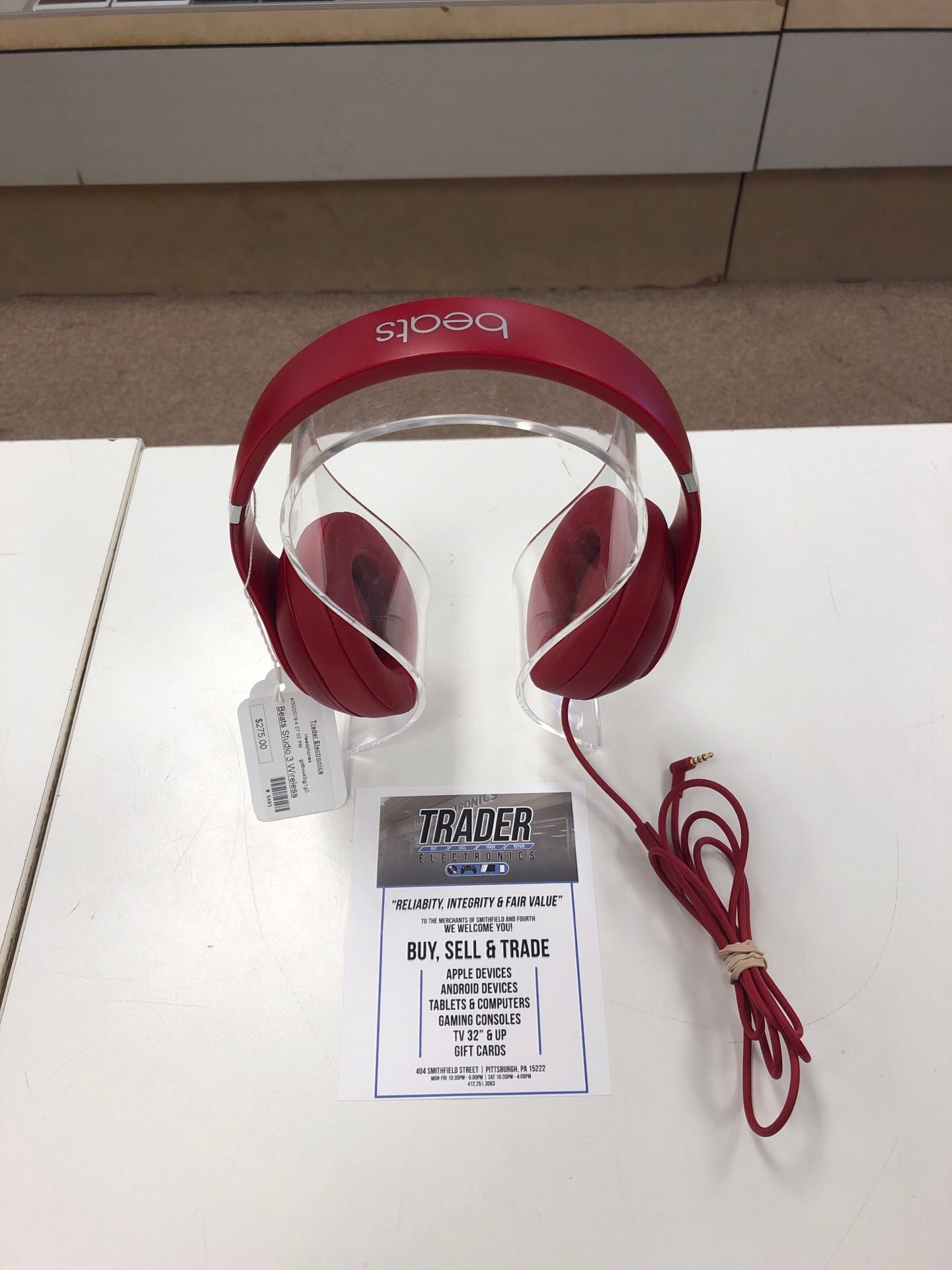 Beats By Dre Studio 3 Wireless (Red)