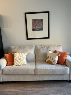 Ashley Couch With 6 Pillows 