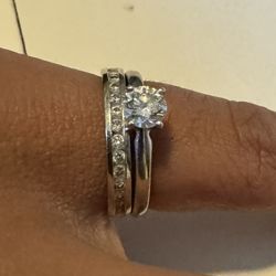 Leo diamond Ring & Wedding Band 
